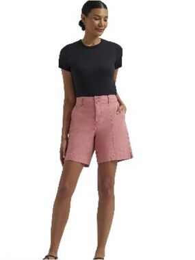 Lee Women's Pink High-Rise Bermuda Shorts